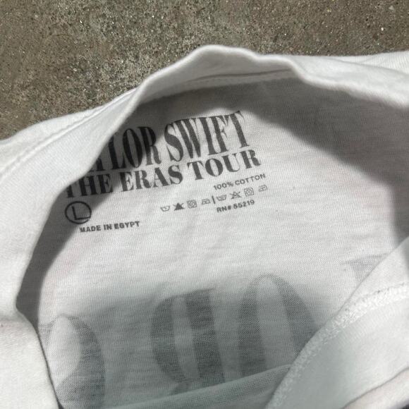 Taylor Swift The Eras Tour Concert Tee Women's Large White Tour Dates 2023 Shirt - Picture 3 of 4